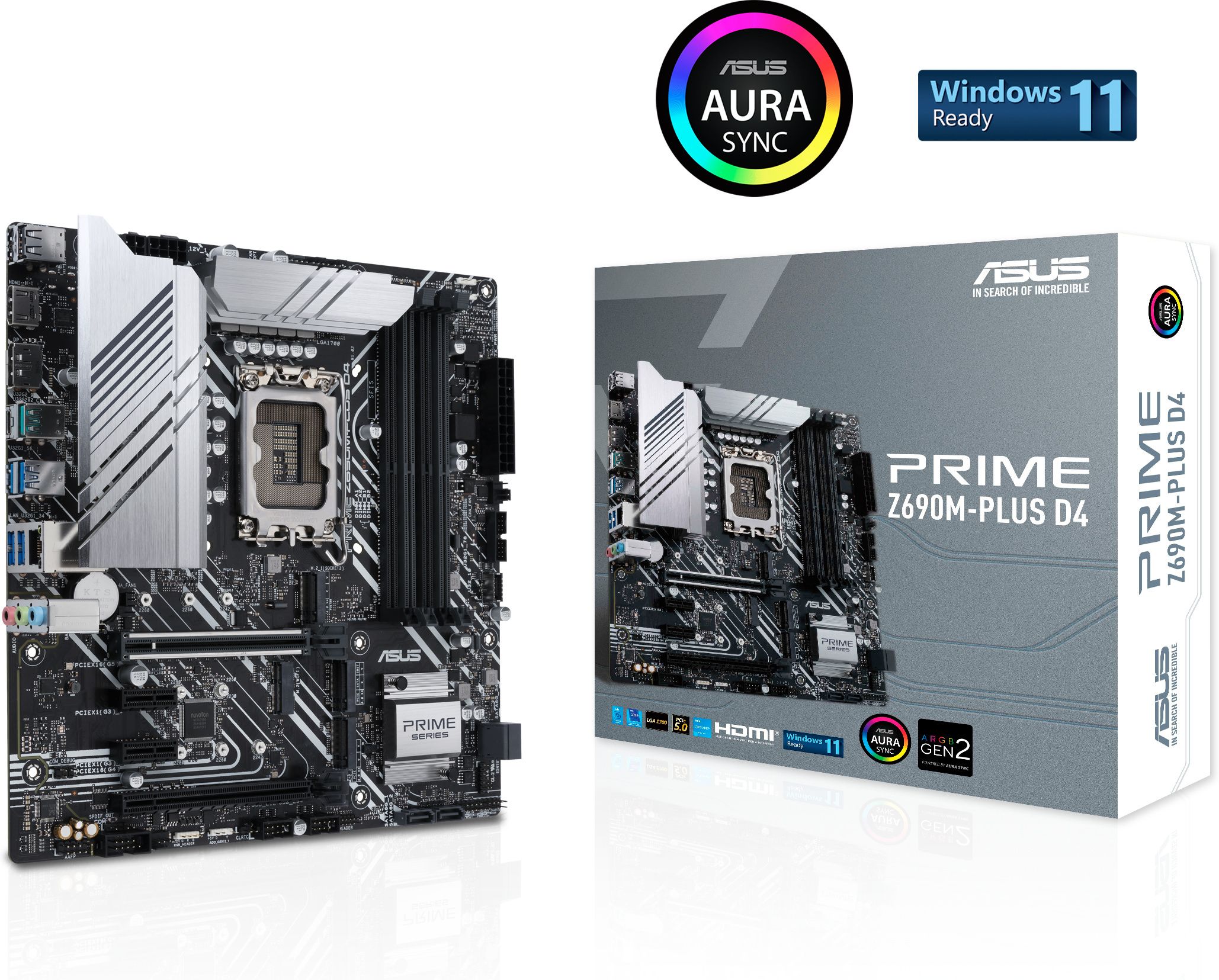 ASUS PRIME Z690M-PLUS D4 - motherboard - micro ATX - LGA1700 Socket - Z690